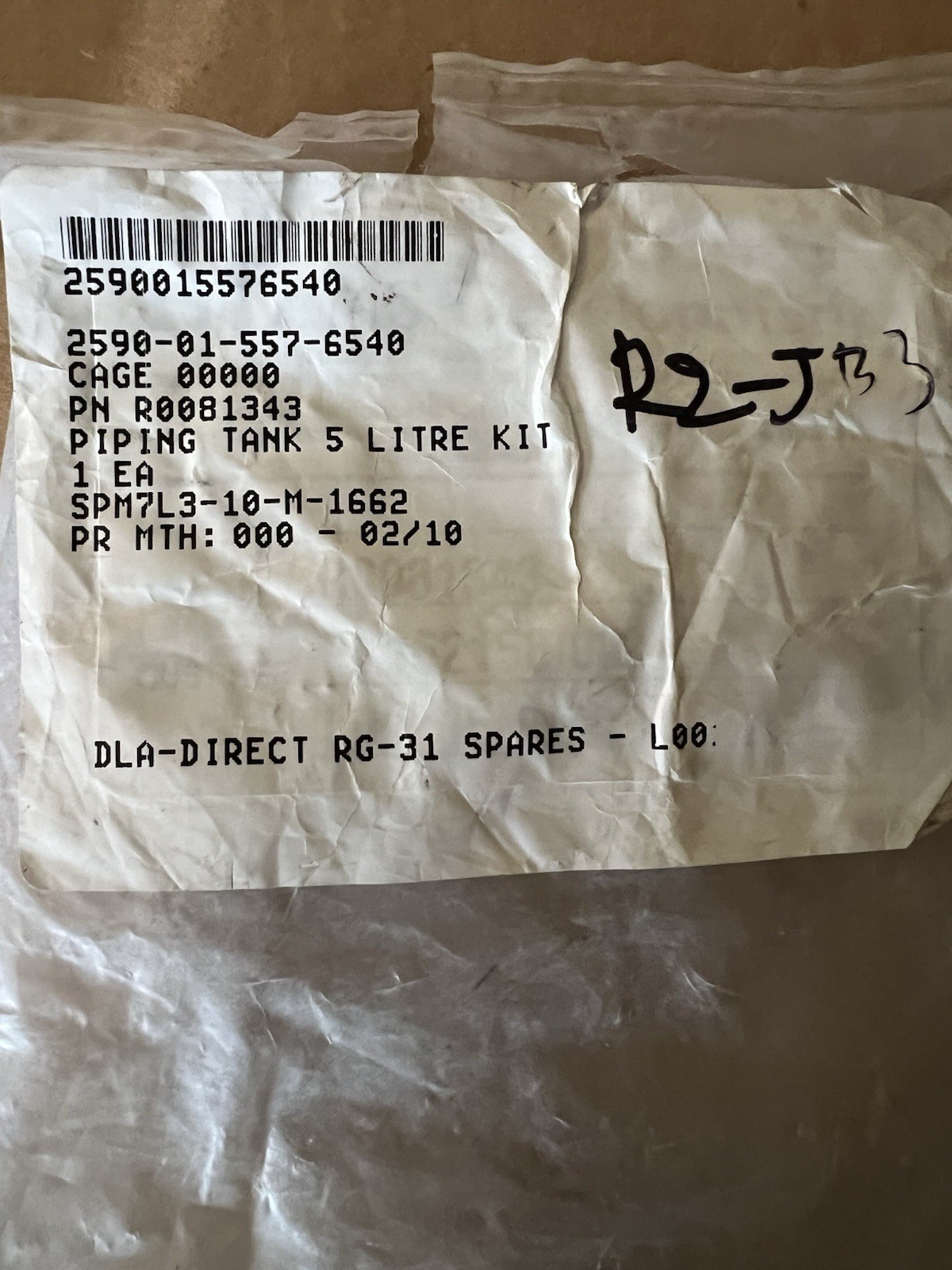 Tank Piping Kit NSN 2590-01-557-6540 PN R0081343