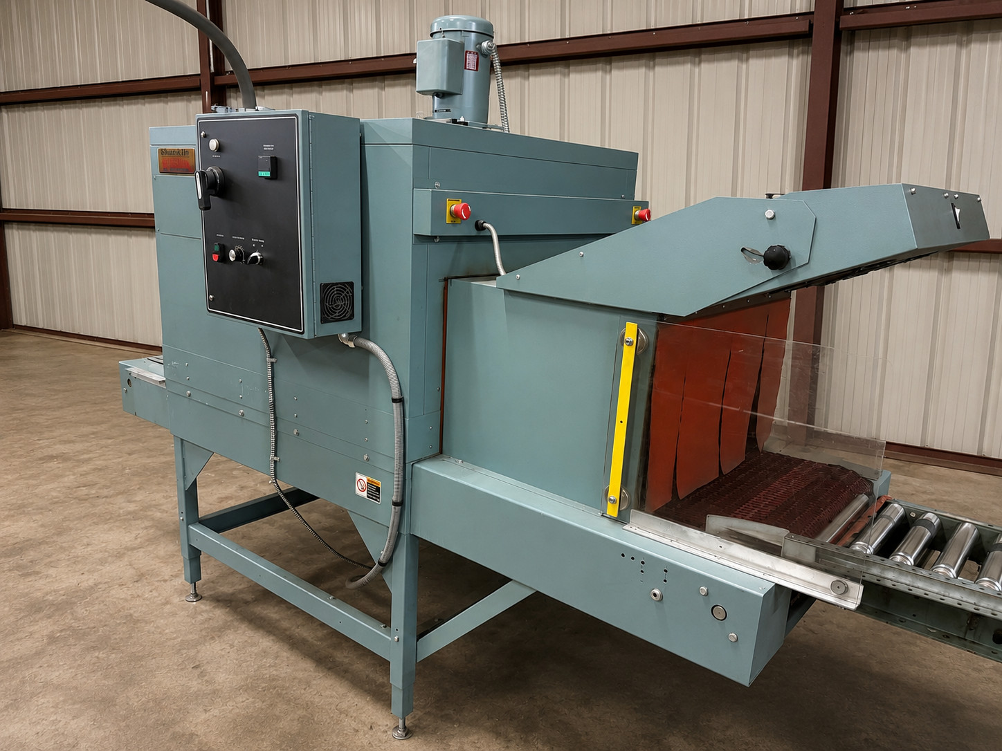SHANKLIN T-8 INDUSTRIAL SHRINK TUNNEL – 28” W x 16” H OPENING – 230V 3PH