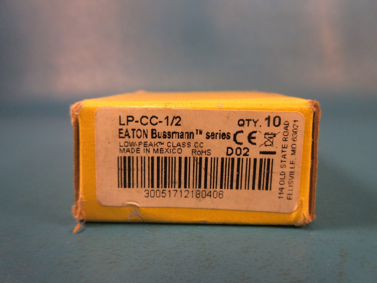 BOX of 10 BUSSMANN LP-CC-1/2, Fuse, Low Peak Time Delay Fuses