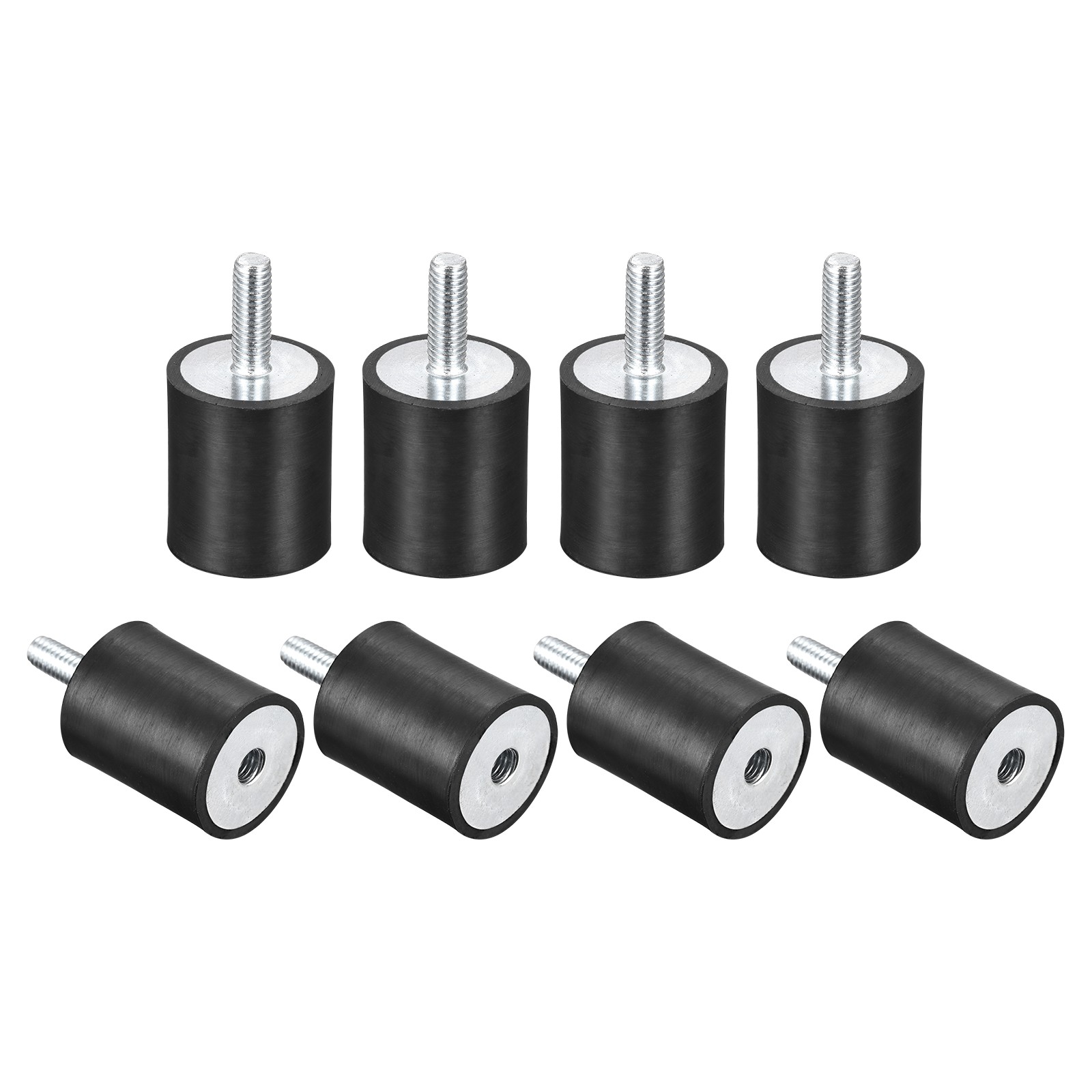 8Pcs M6 Male/Female Rubber Mount Repair D25mmxH30mm Vibration Isolator