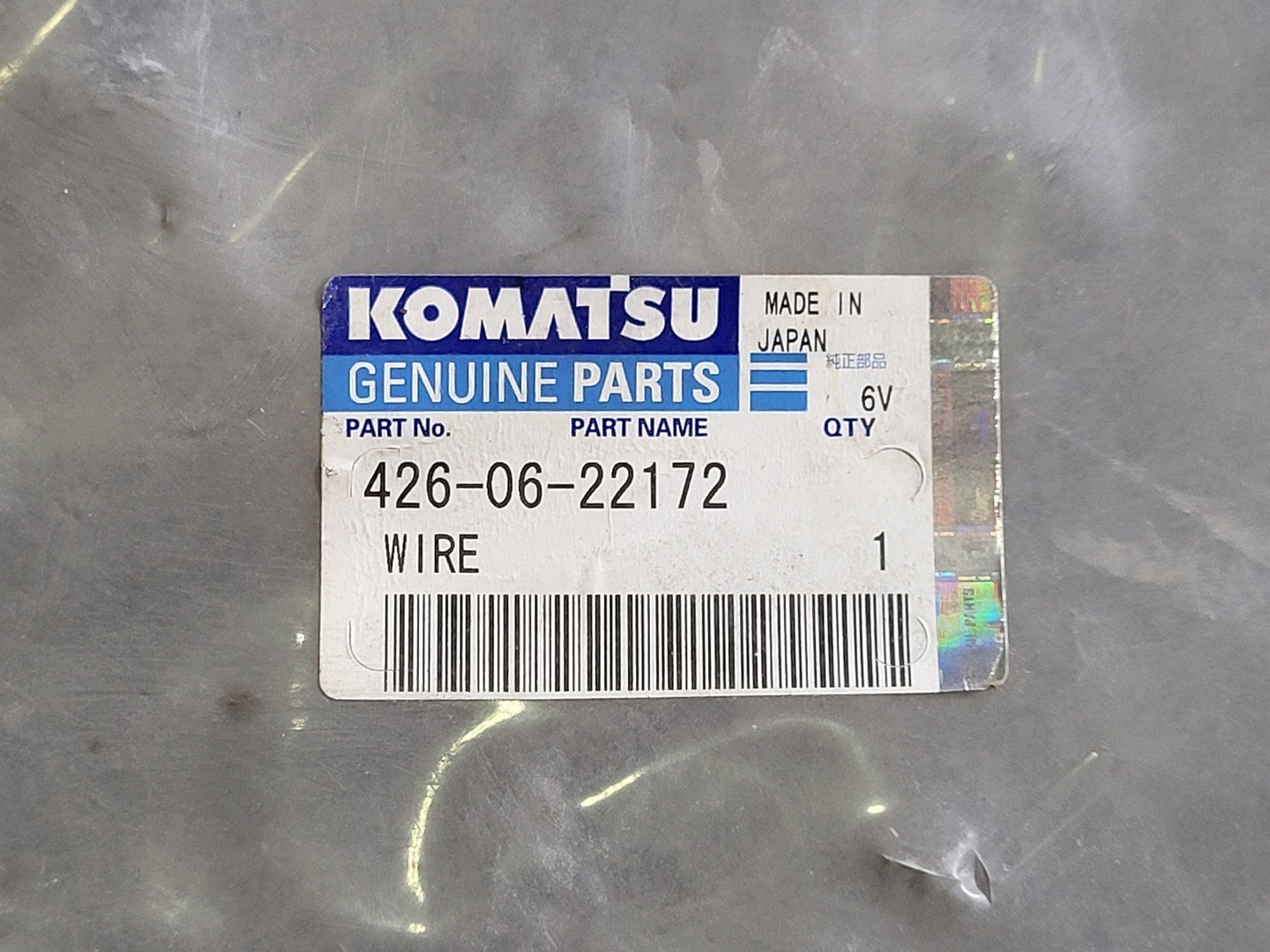 SURPLUS NEW KOMATSU 426-06-22172 Wire – Heavy Machinery