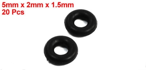 20PCS Black Rubber 5mm x 2mm x 1.5mm Oil Seal O Rings Gaskets Washers #M2515 QL