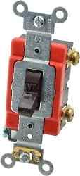 Leviton 1 Pole, 120 to 277 VAC, 20 Amp, Industrial Grade, Toggle, Wall and Di…