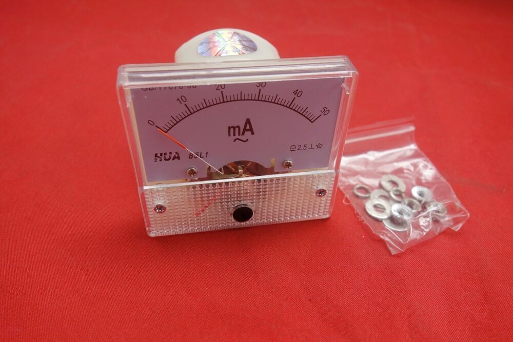 AC 50mA Analog Ammeter Panel AMP Current Meter 85L1 0-50mA directly connected