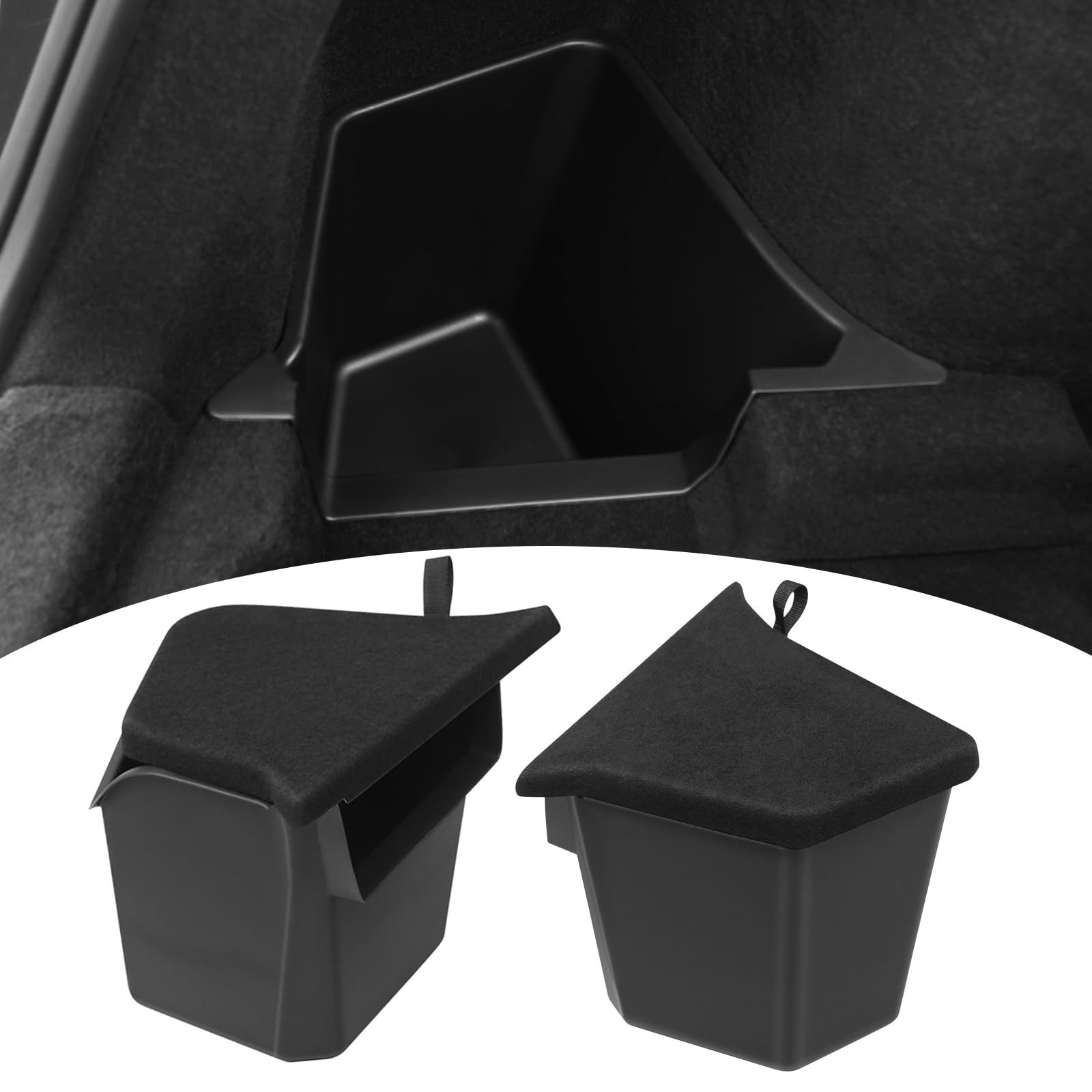 Trunk Storage Bins with Lids for 2026 Tesla Model Y Juniper 5 Seater, 2PCS TP…