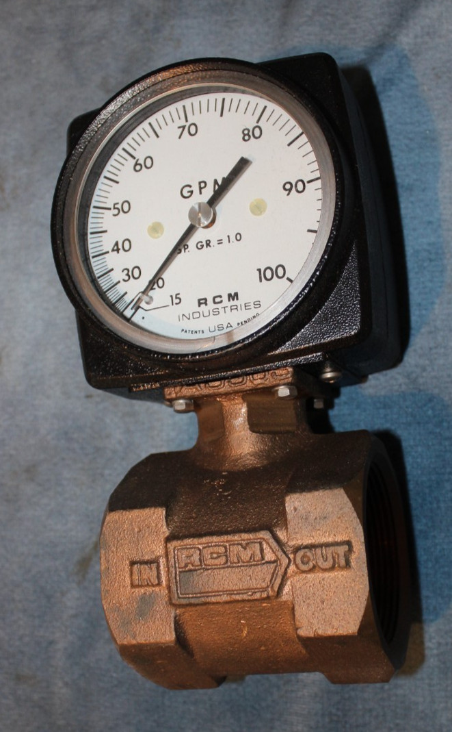 (New Old Stock) RCM Industries 2-71-R-100 Flow Meter “6 Month Warranty”