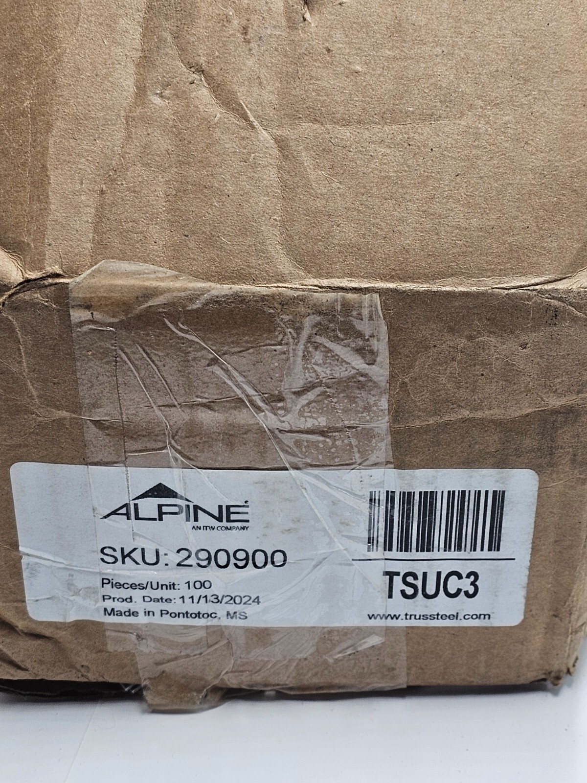 (QTY 100) TRUSSTEEL TSUC3 6-HOLE CORNER BRACKET 3″ X 2″, SILVER/GRAY