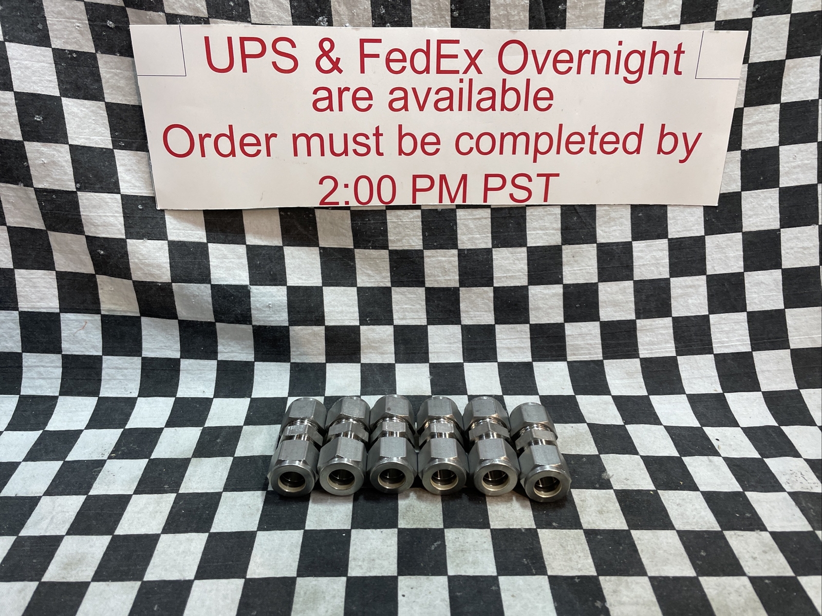 SWAGELOK SS-810-6, UNION 1/2″, SS-810-6, SS8106, LOT OF 6, SHIPSAMEDAY#1557W1