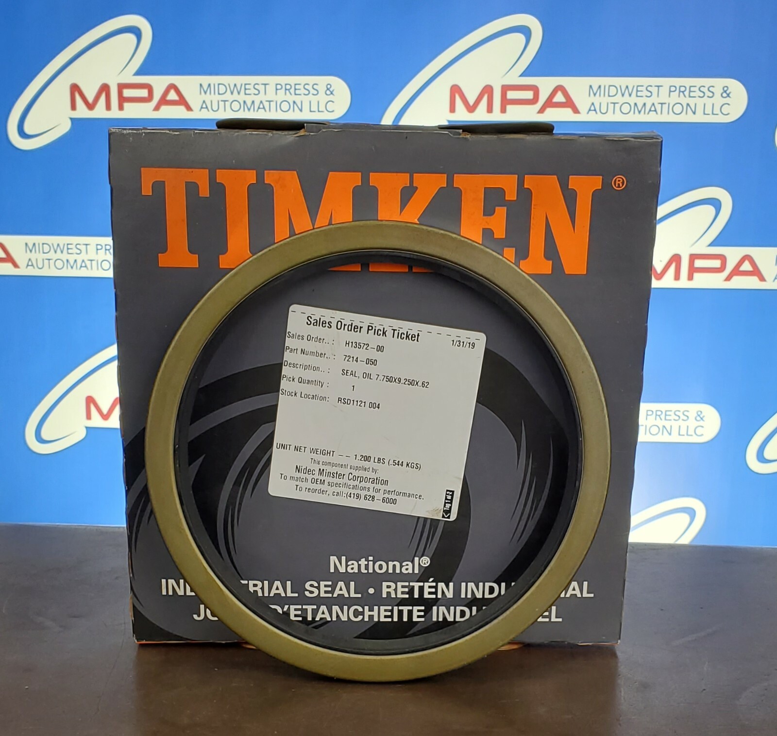 Timken 455406 Oil Seal 7.750×9.250x.62 -NEW- in Box Unused Surplus
