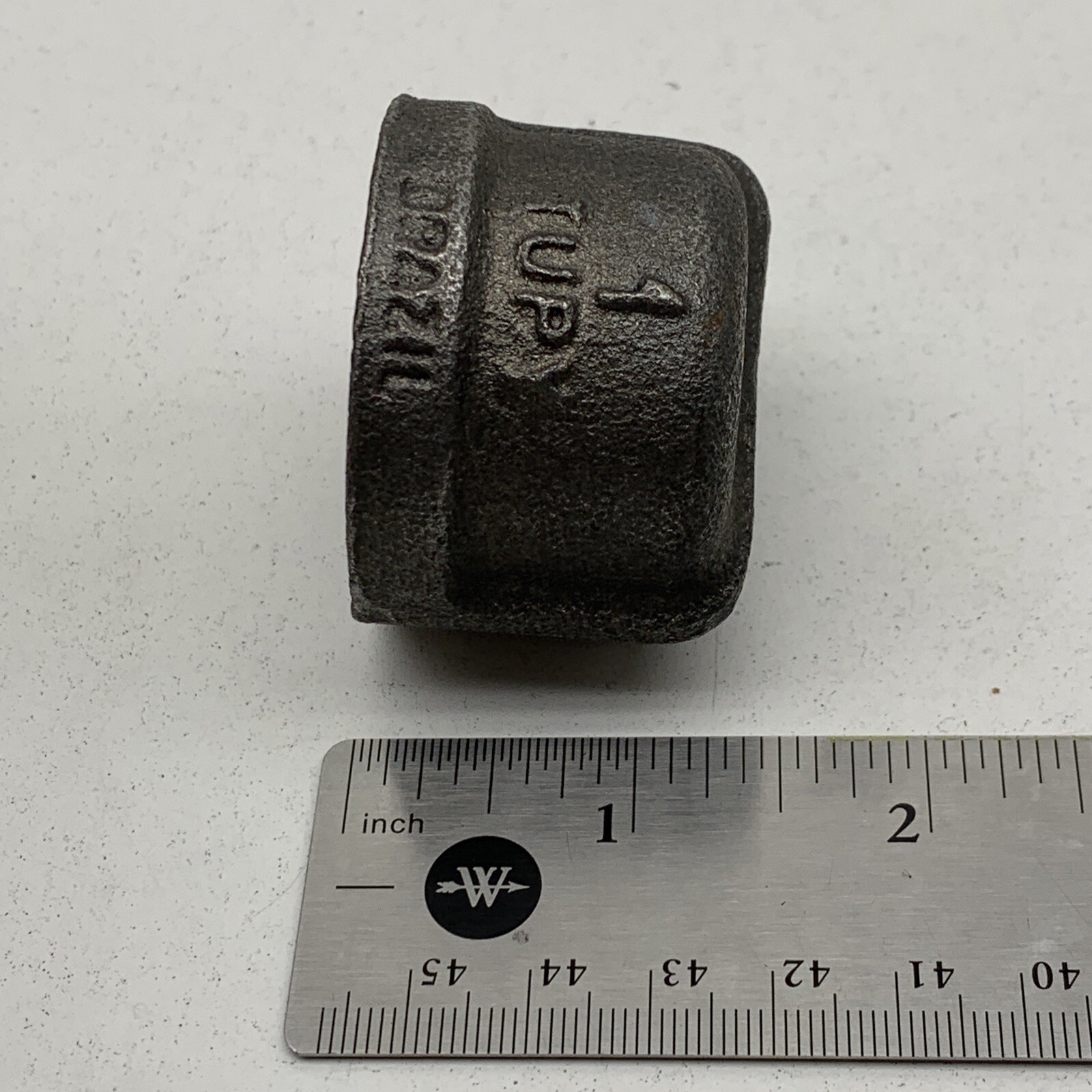 (10-Pack) 1″ NPT Black Malleable Galvanized Iron Pipe Round CAP