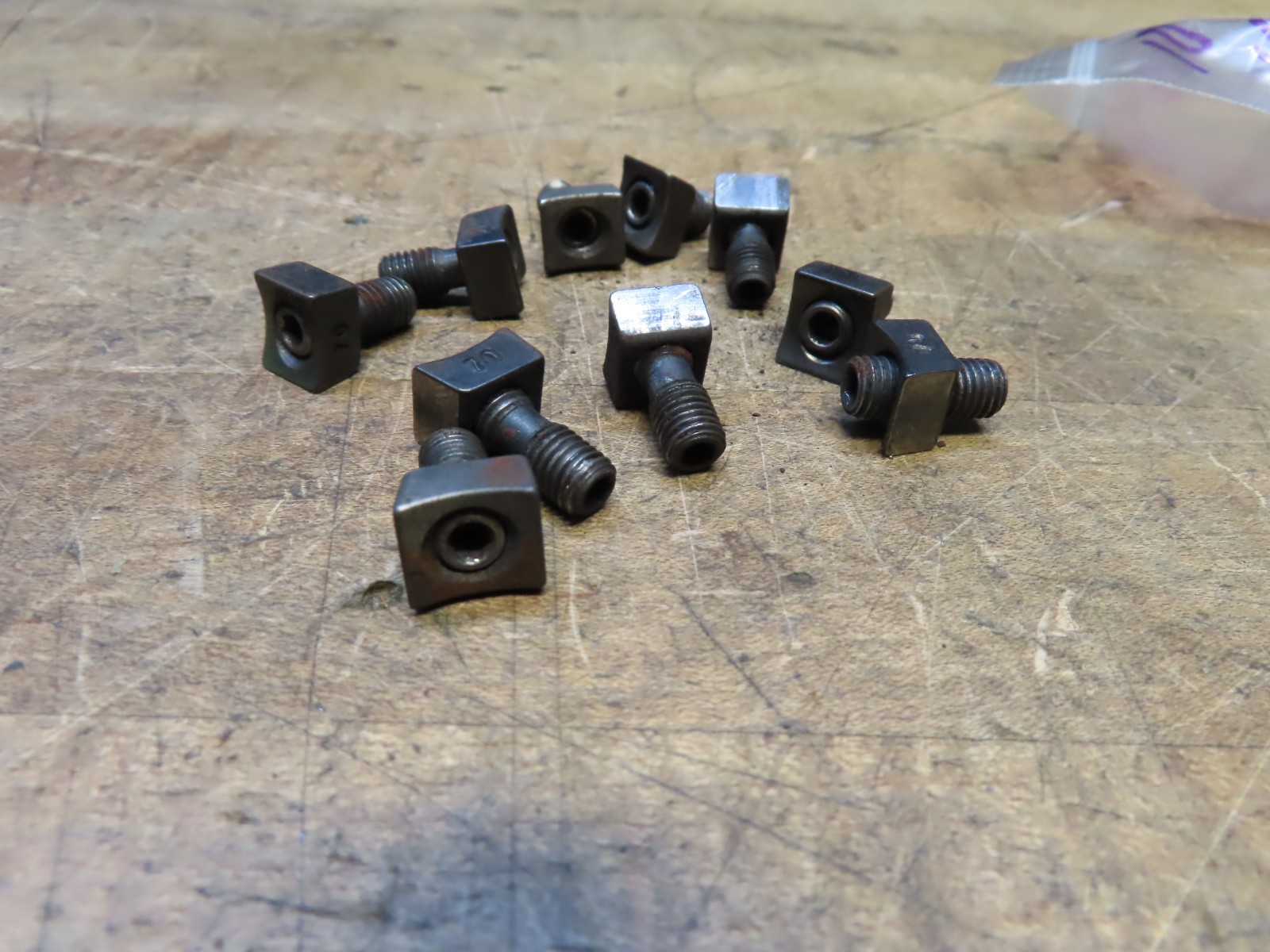 10 pc each used LoveJoy Tool Co. Inc. 1570 & 1573 combination screws and anvils