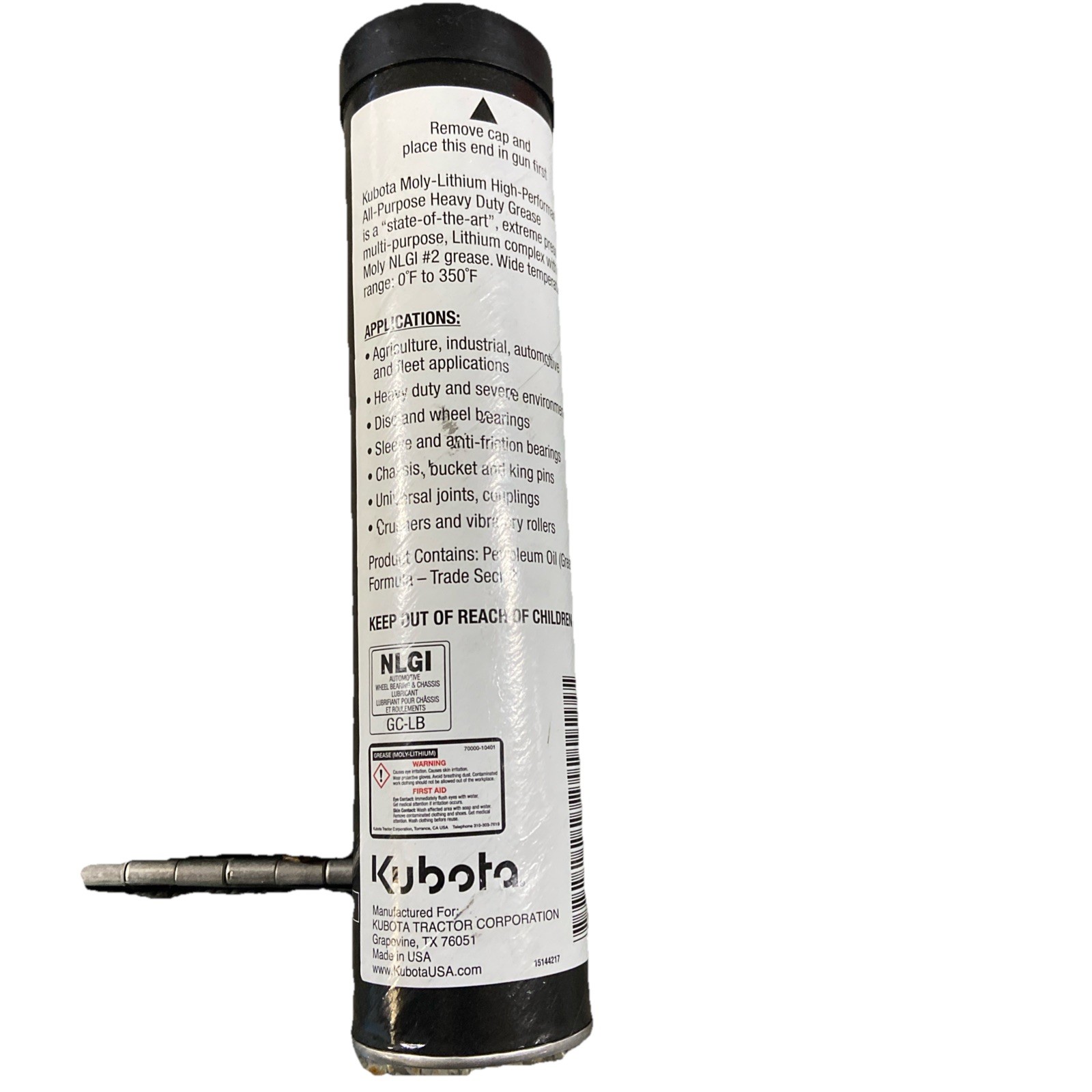 Kubota High Performance Moly Lithium Grease for Agricultural Equipment 14.5 oz