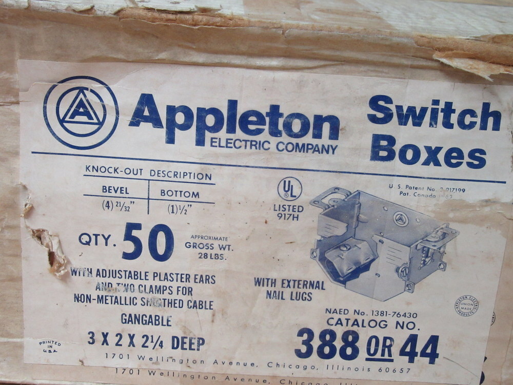 Appleton 3880R44 Switch Box (Pack of 50)