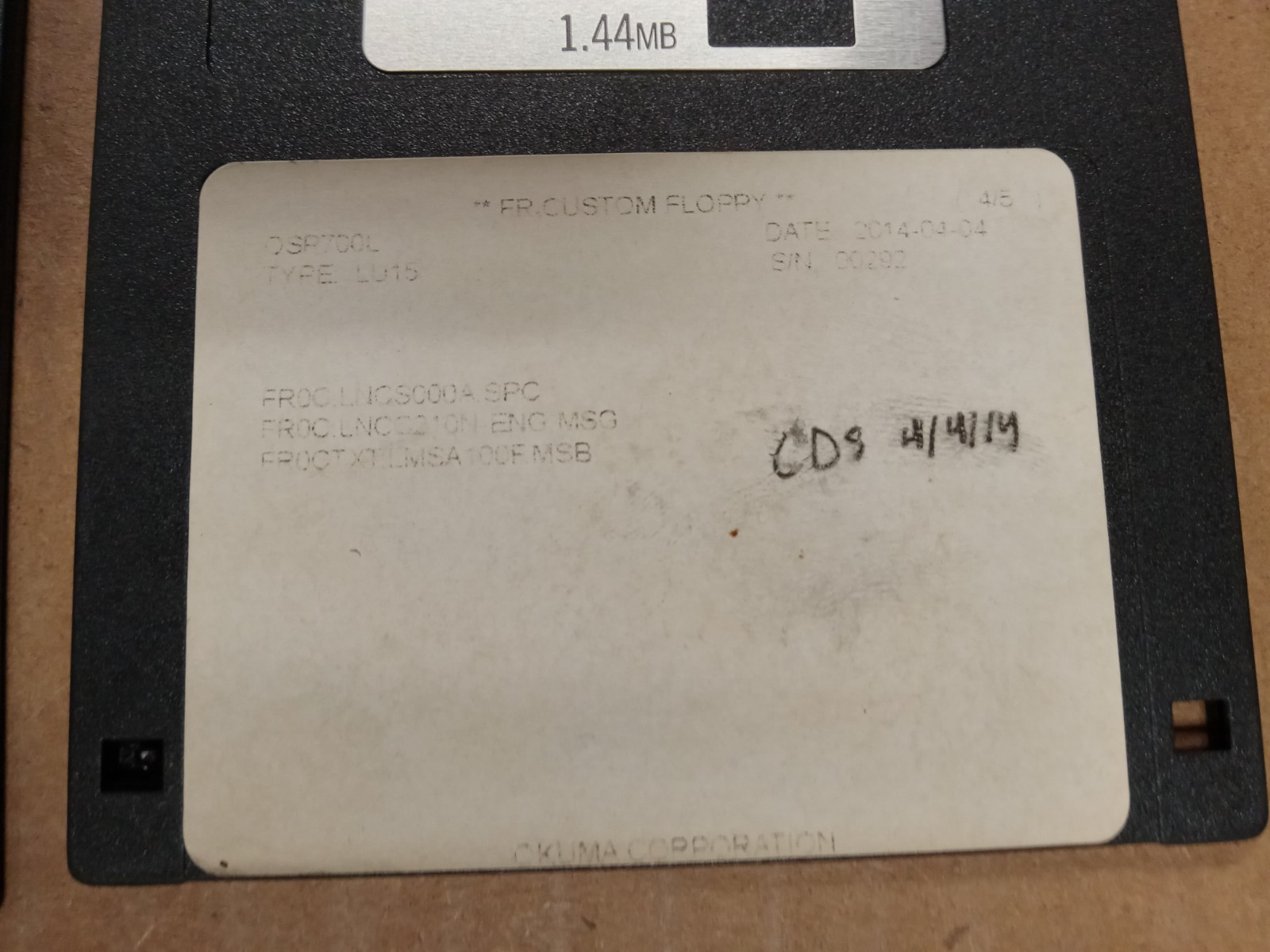 Okuma Micro Floppy Disk Case E8048-090-426-1