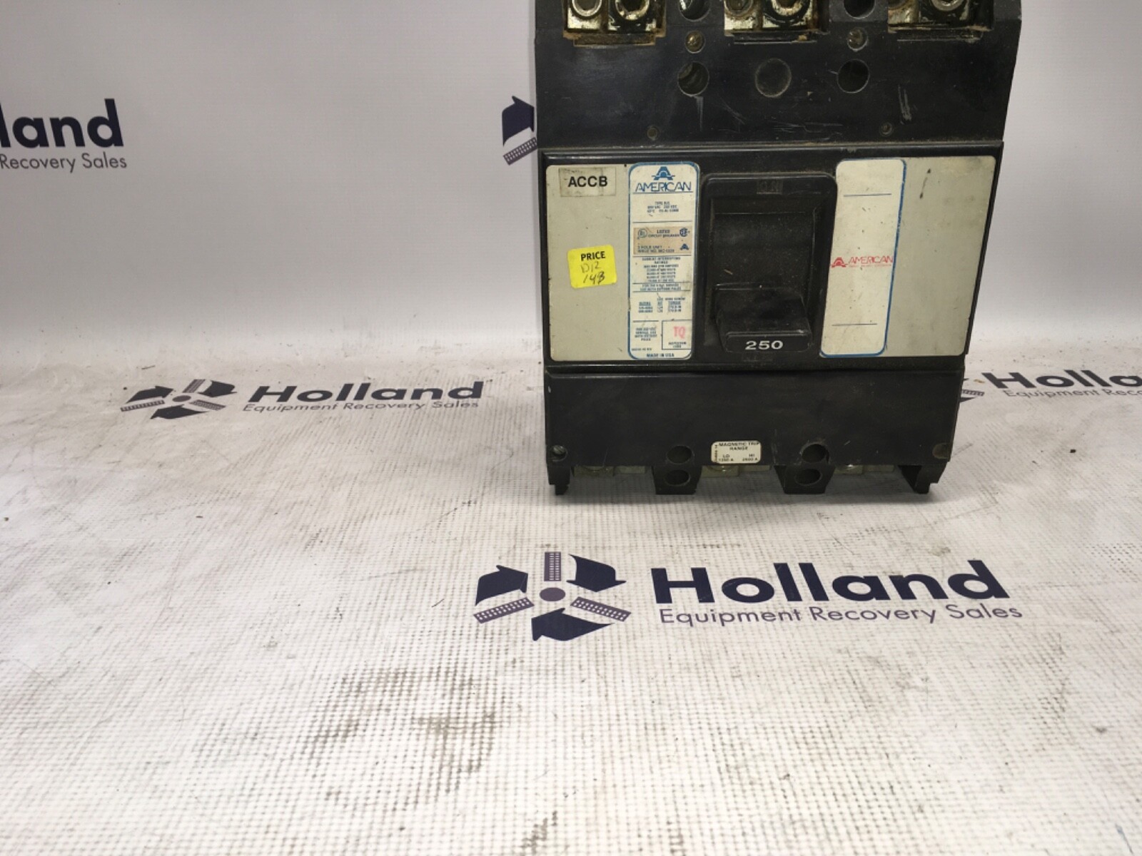 American 250amp circuit breaker, MC-1329, 3pole, 600VAC 250VDC, DR-143