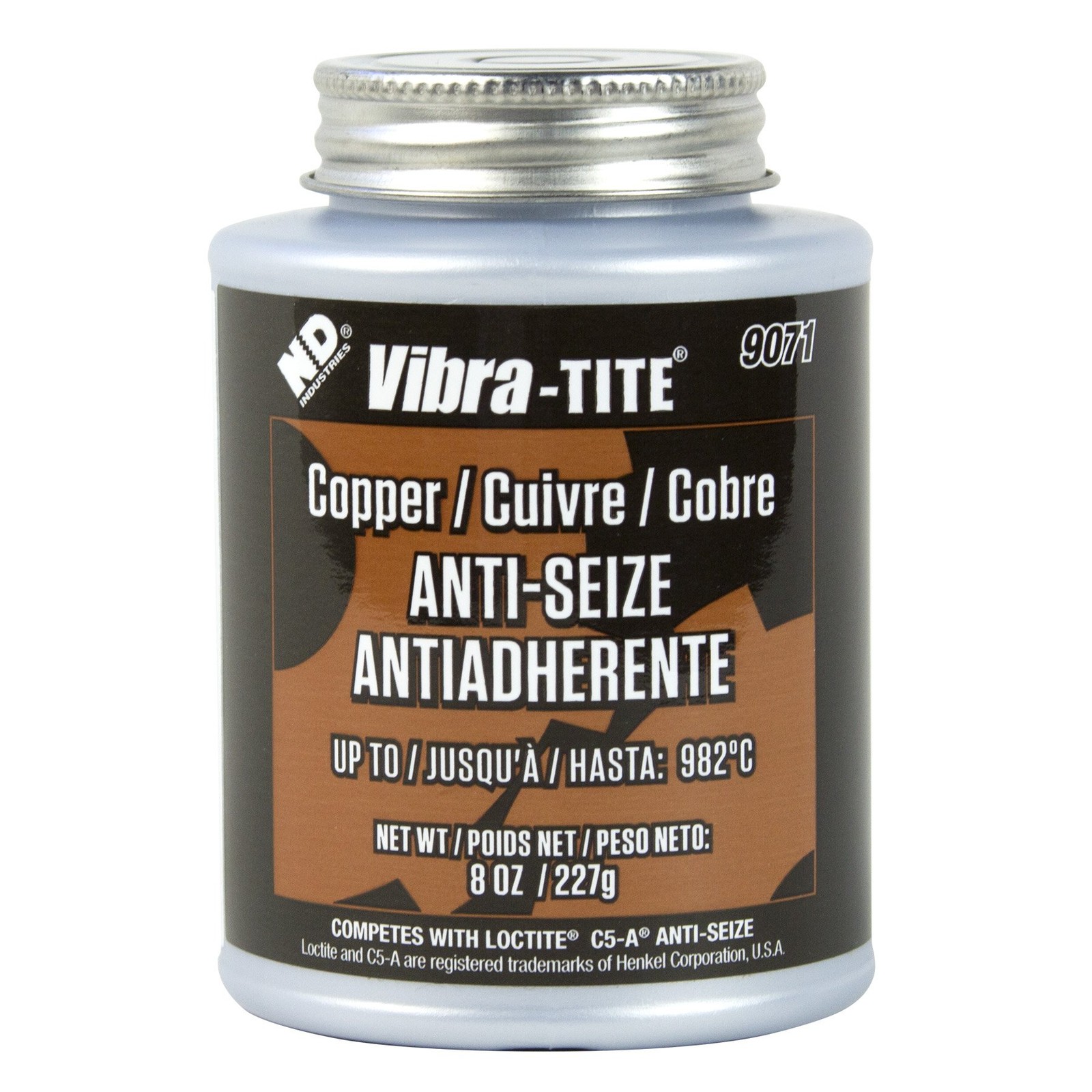907C Copper Anti-Seize Lubricant Compound, 8 oz Jar with Brush