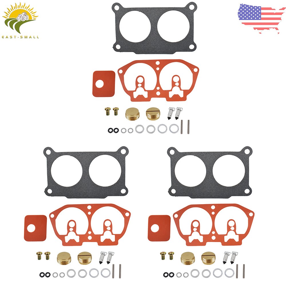 3Pcs Carburetor Rebuild Kit For Outboard V-6 For Yamaha 150 175 200 225 HP 86-95