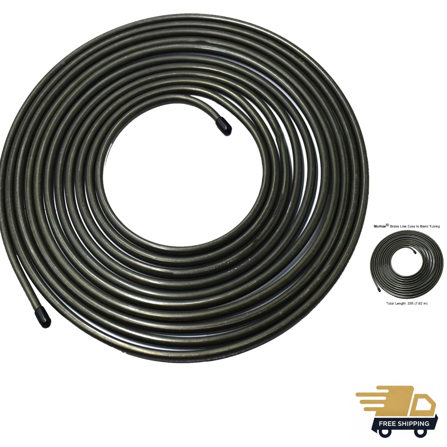 5/16” Brake Line Tubing Kit, 25Ft Flexible PVF Coated Steel Tube Roll, Anti-…