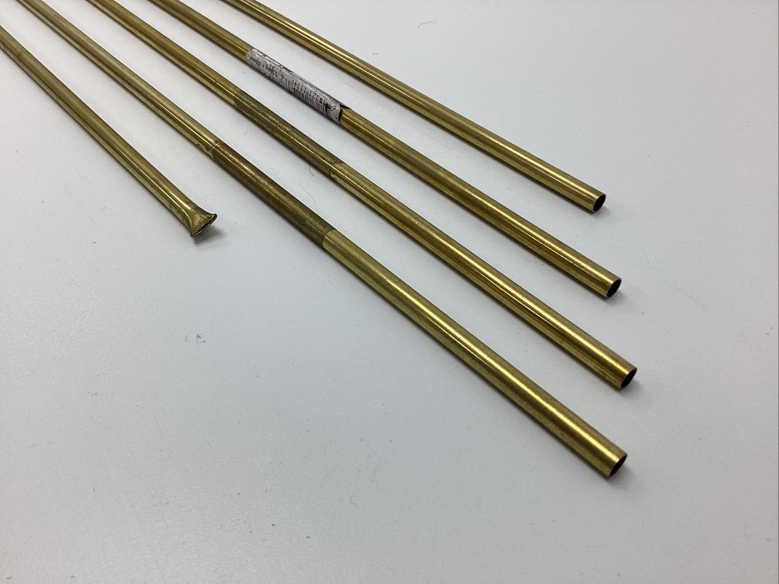 K & S PRECISION METALS 7/32, 5.56MM ROUND BRASS TUBE SET. LOT OF 5, #1148.