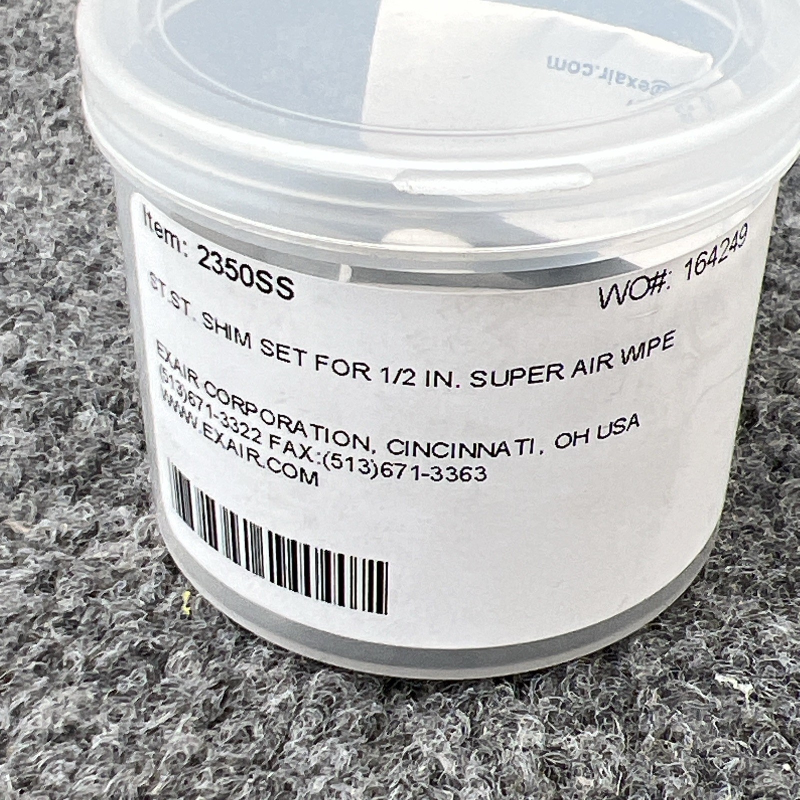Exair Corp Model 2350SS 1/2″ St. St. Super Air Wipe Shim Set New