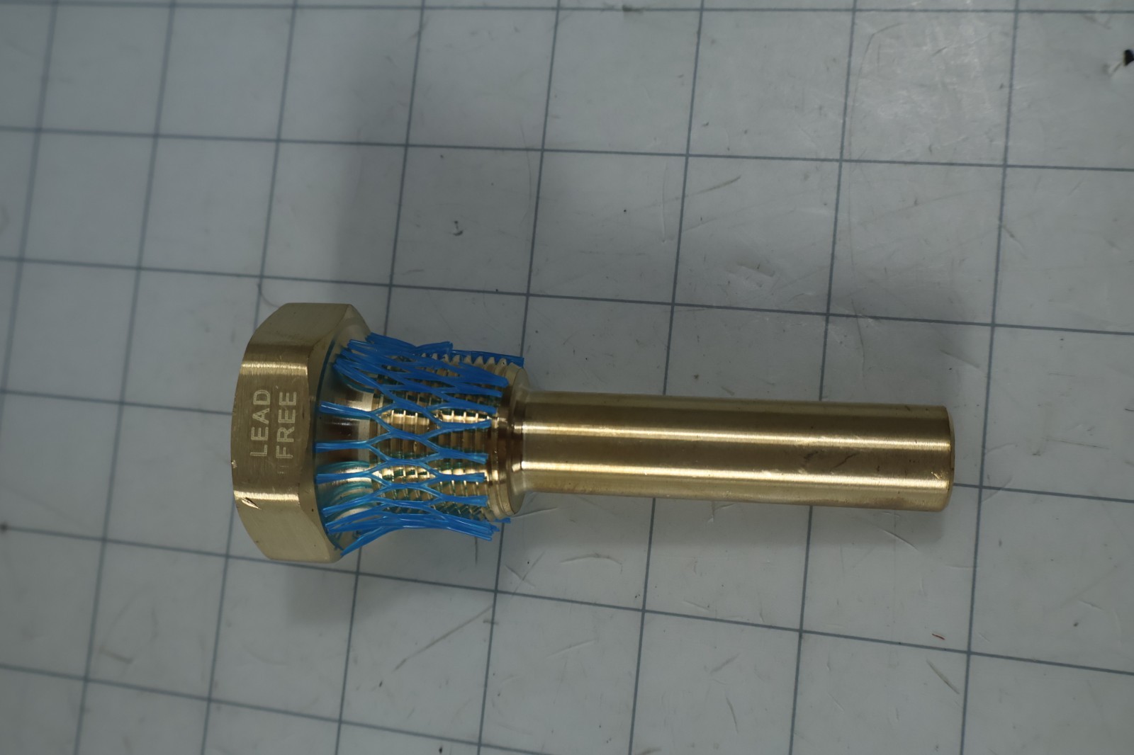 WE3575BS 3/4″ NPT Brass Thermowell 3-1/2″ Stem for Industrial Thermometer NEW