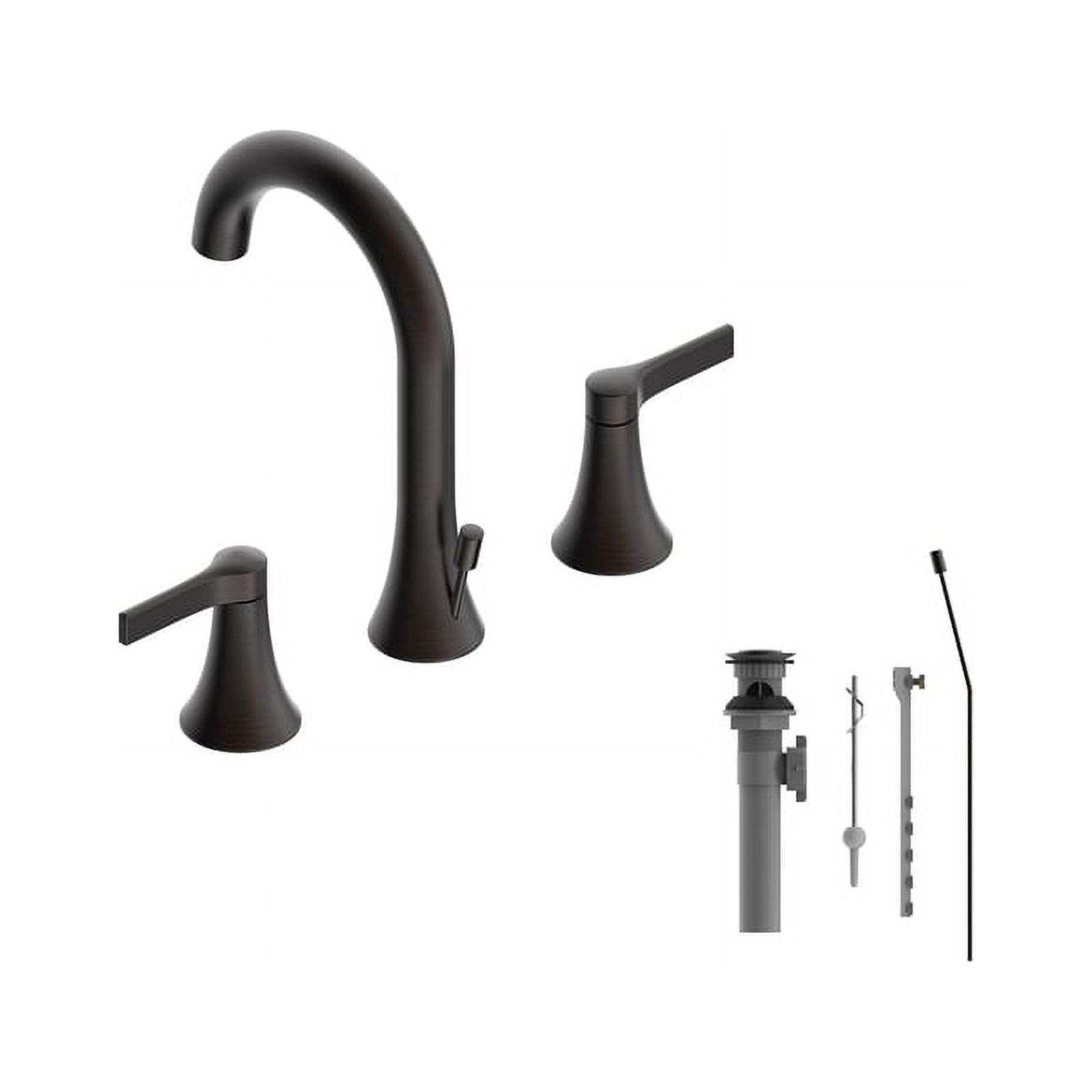 Ultra Faucets UF56605 Metal Oil Rubbed Bronze 2-Handle Bath Faucet 13-1/8 in.