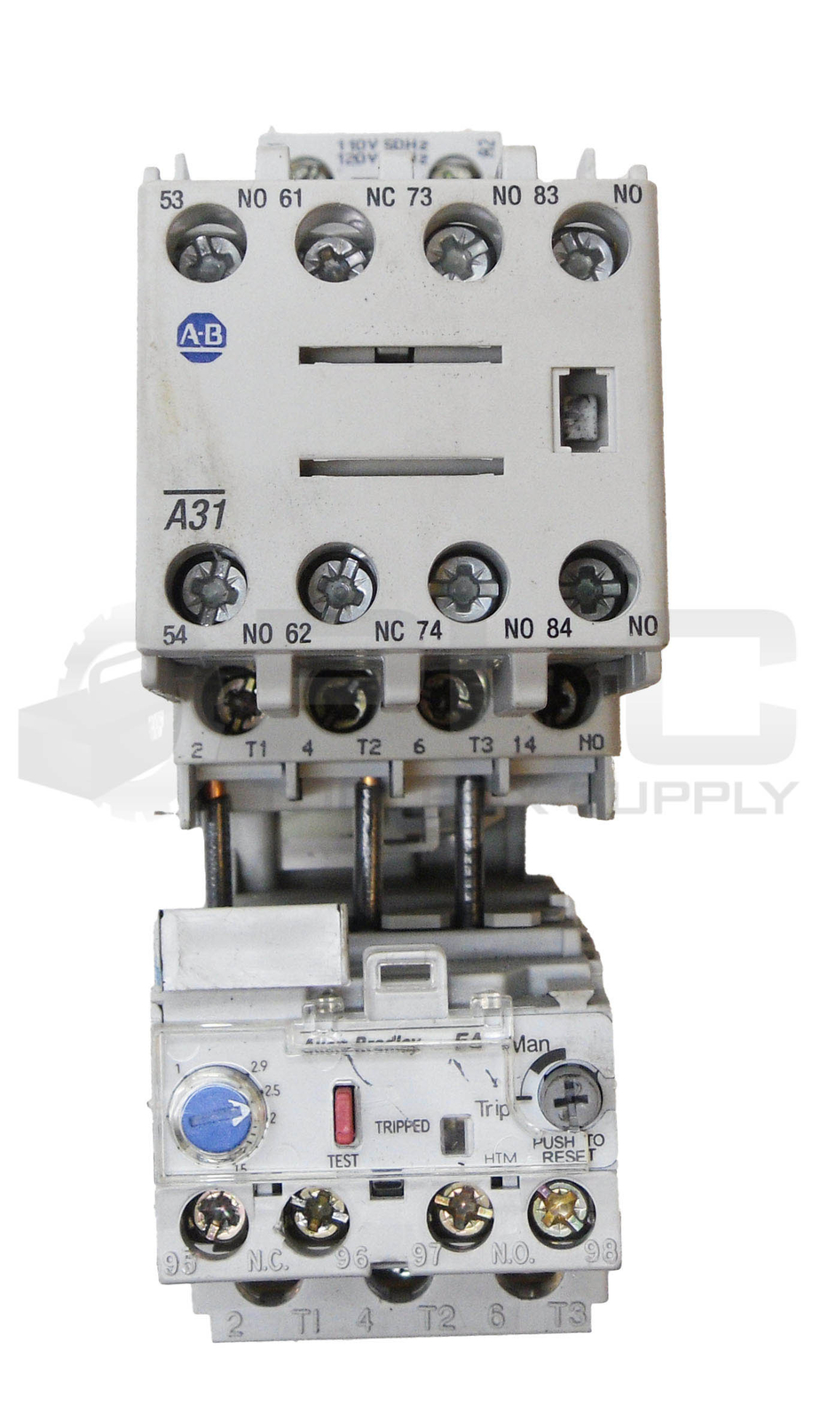 ALLEN BRADLEY 193-EA1DB /B OVERLOAD RELAY W/ 100-C09*10 /A CONTACTOR W/ 100-F /B