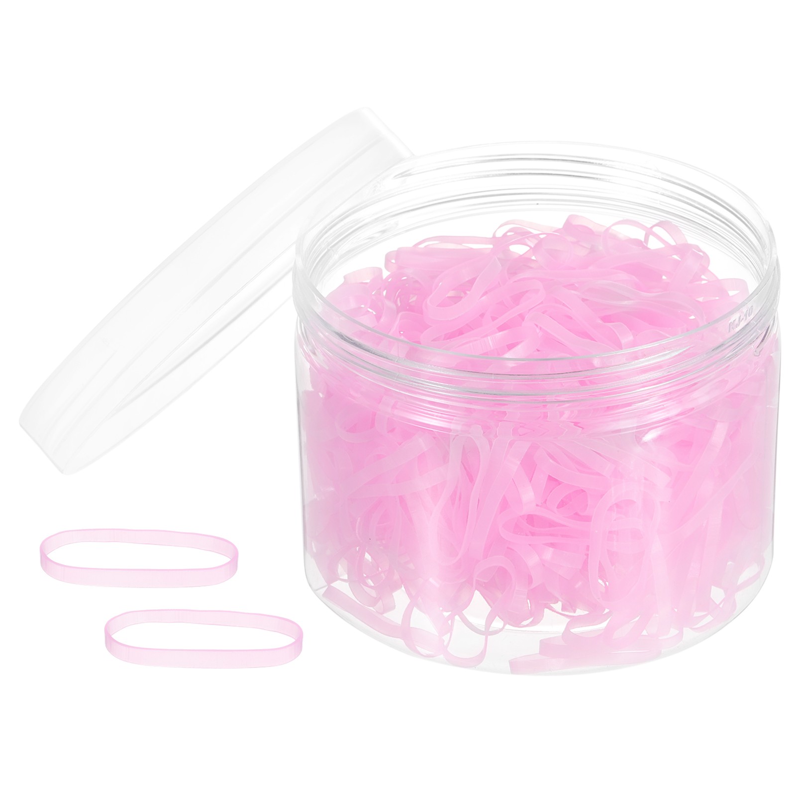 500Pcs Rubber Band Pink 20mm x 3mm Hair Rubber Bands