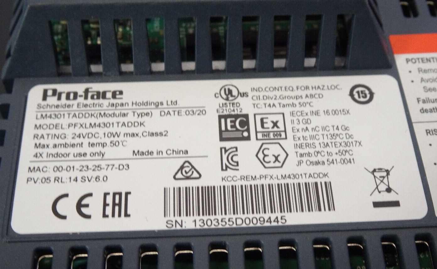 Pro-Face PFXLM4301TADDK | PFXXM4300TP Touch Screen | & Power unit