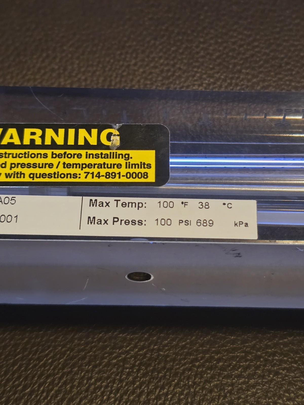 KING INSTRUMENT CO 7510217A05 FLOW METER 100 °F 100PSI Rotameter New