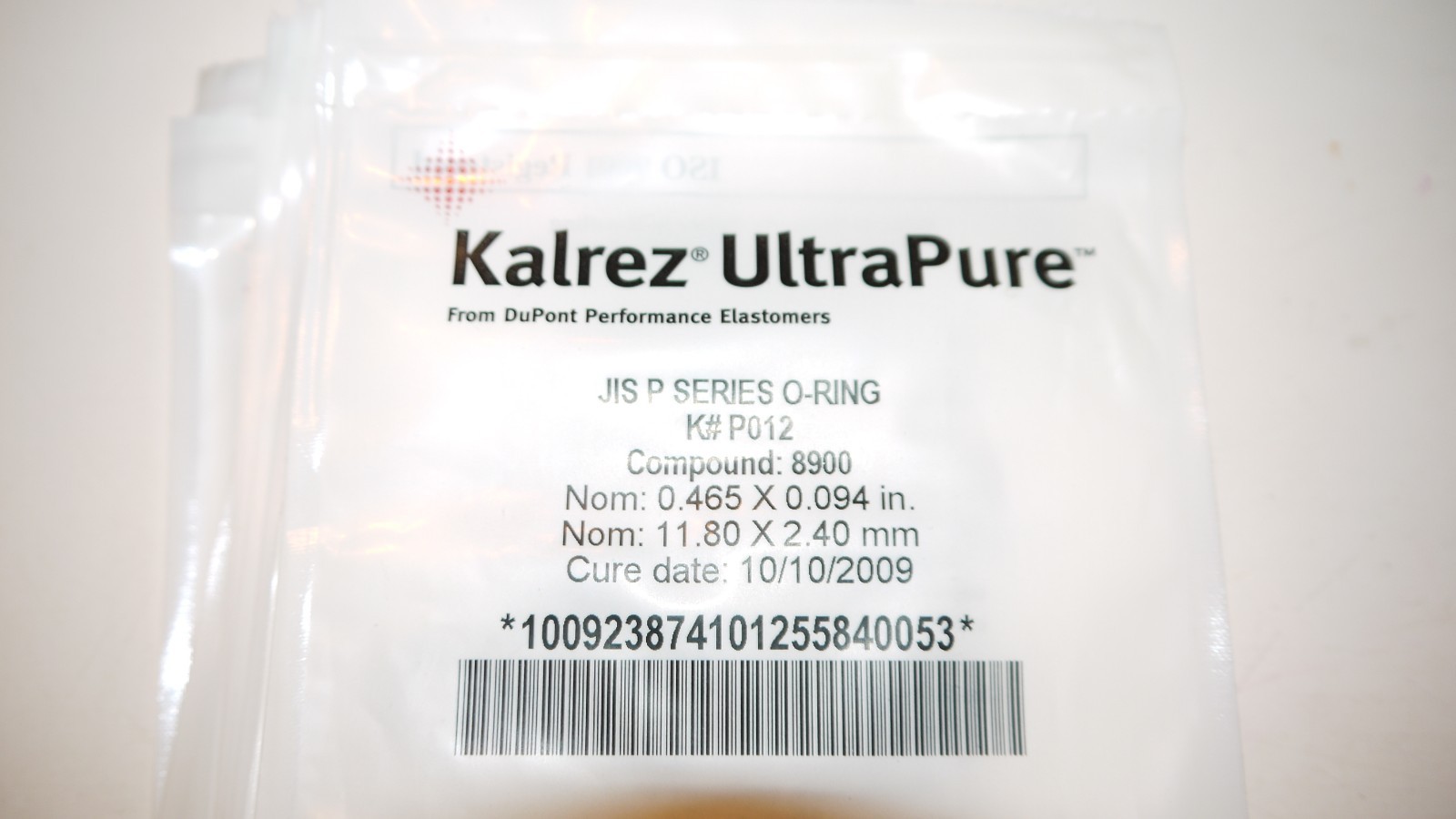 NEW KALREZ ULTRAPURE JIS P SERIES O-RING K# P012 COMPOUND 8900 11.80 X 2.40 MM