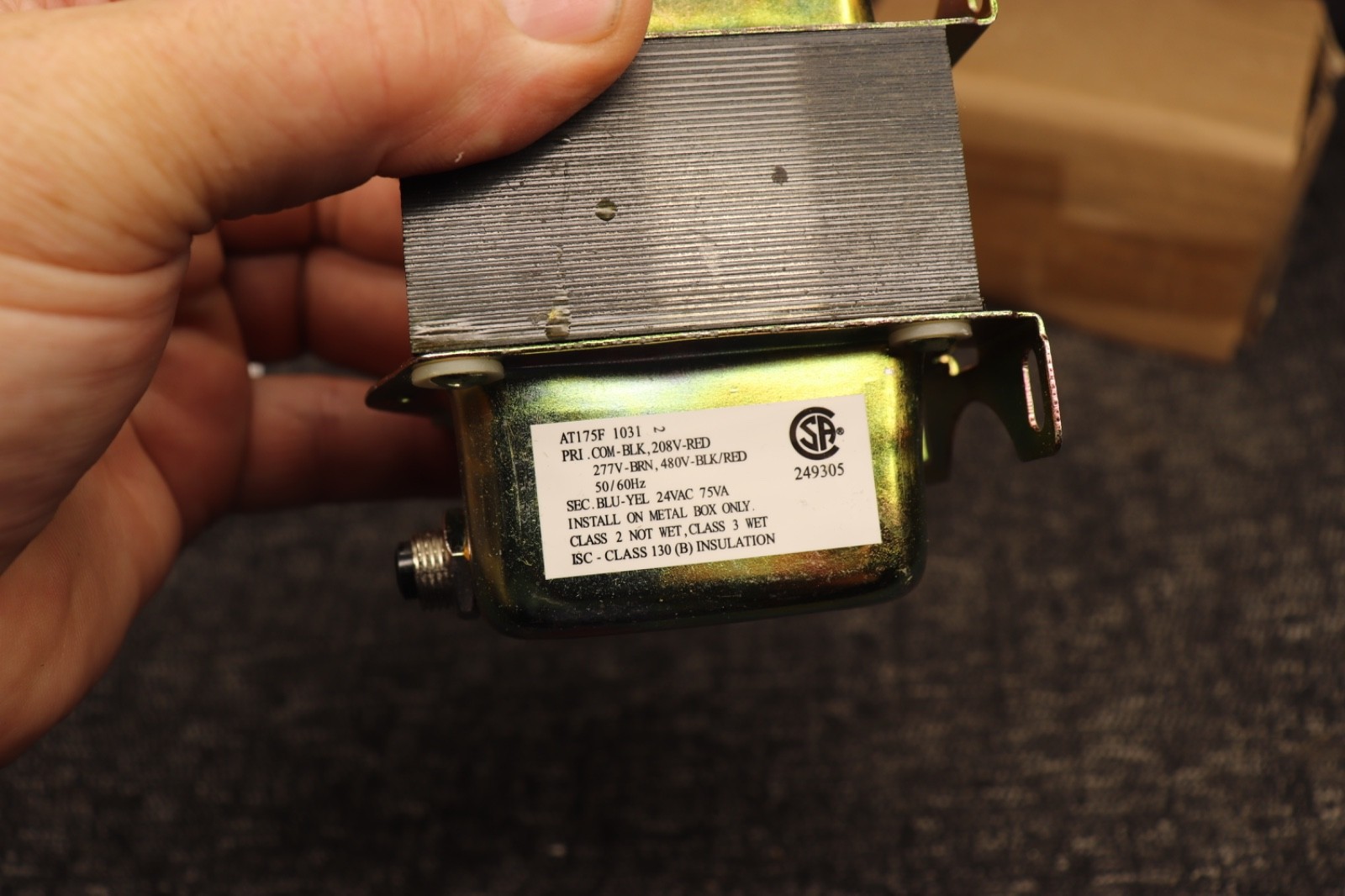 Honeywell AT175F1031 Universal Circuit Breaker Transformer 75VA 208/277/480 VAC