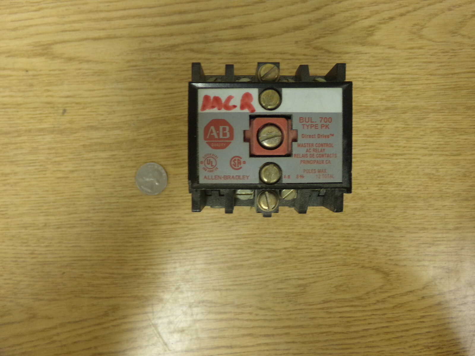Allen Bradley 700-PB40 700-DK400A1 Type PK Direct Drive Master Control AC Relay