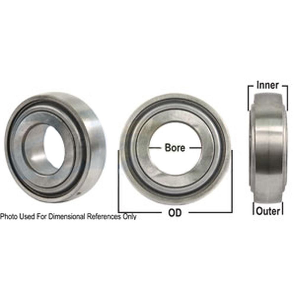 A-W208PPB2-I-AI Disc Bearing; Spherical, Round Bore, Pre-Lube
