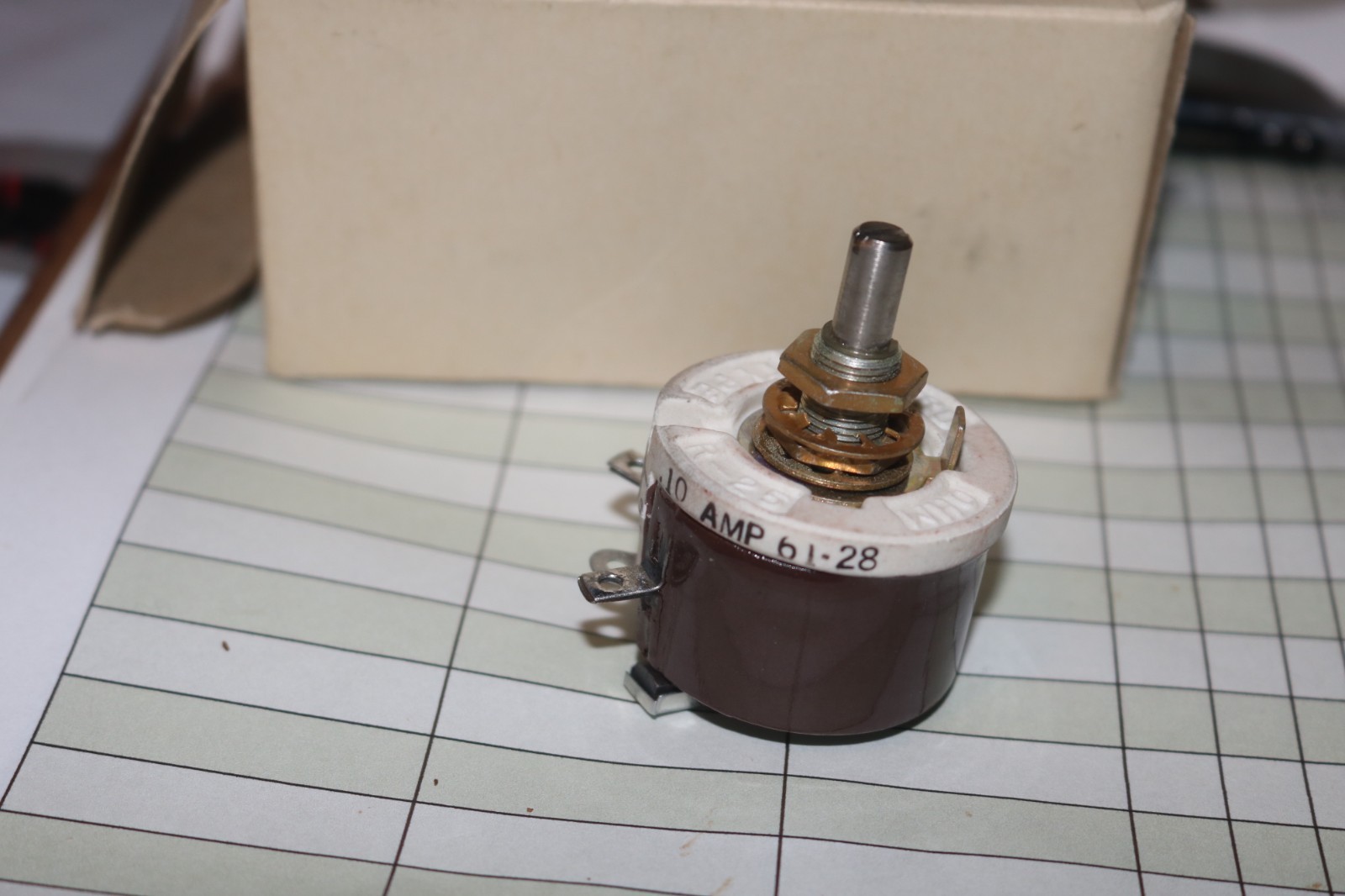 NOS TRU OHM ceramic insulated potentiometer type R-25 2500 OHM 25 W 10 Amp