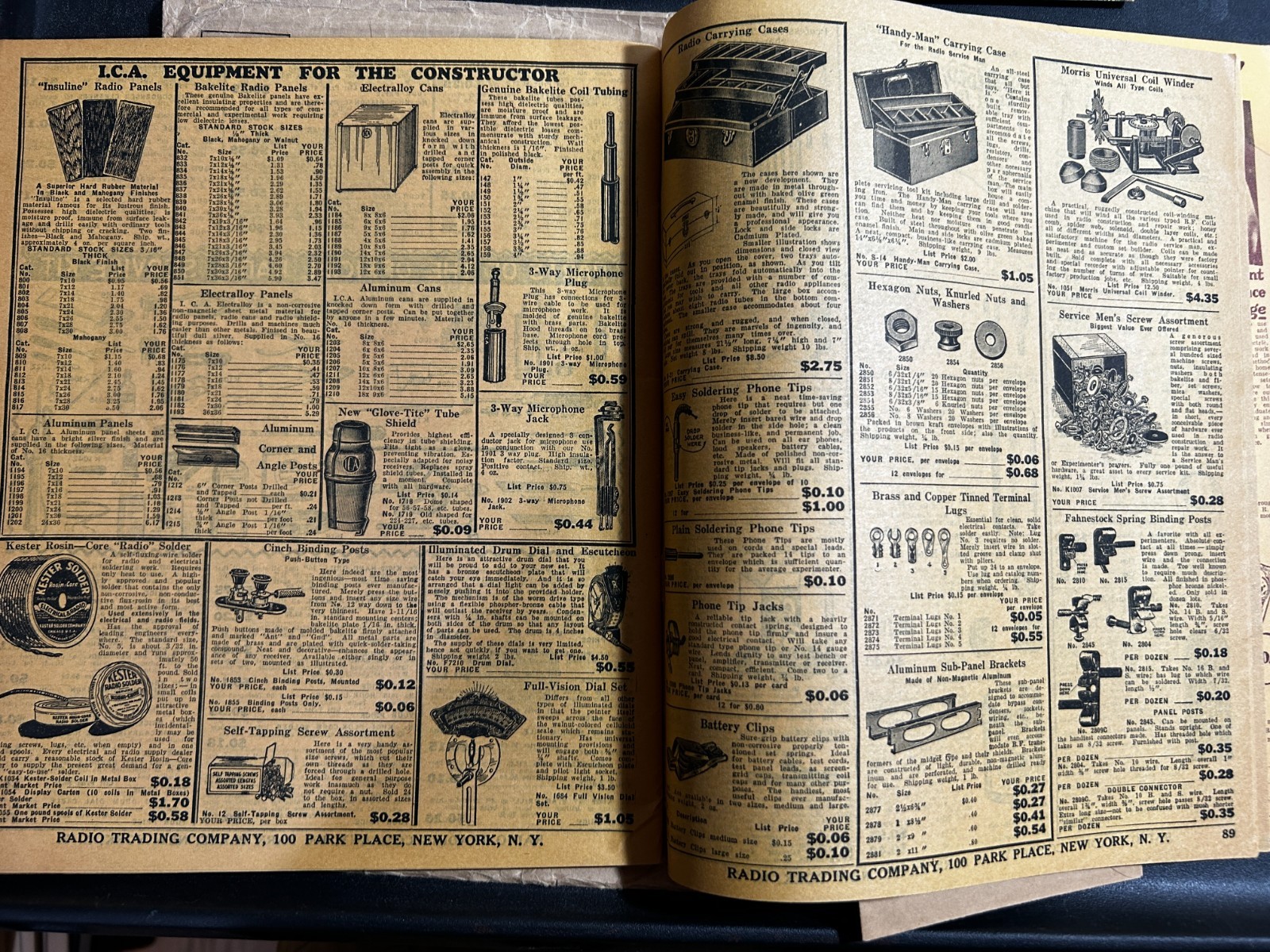 Radio Trading Co Vintage 1934 Catalog Short Wave Treatise Radio Parts Speakers++