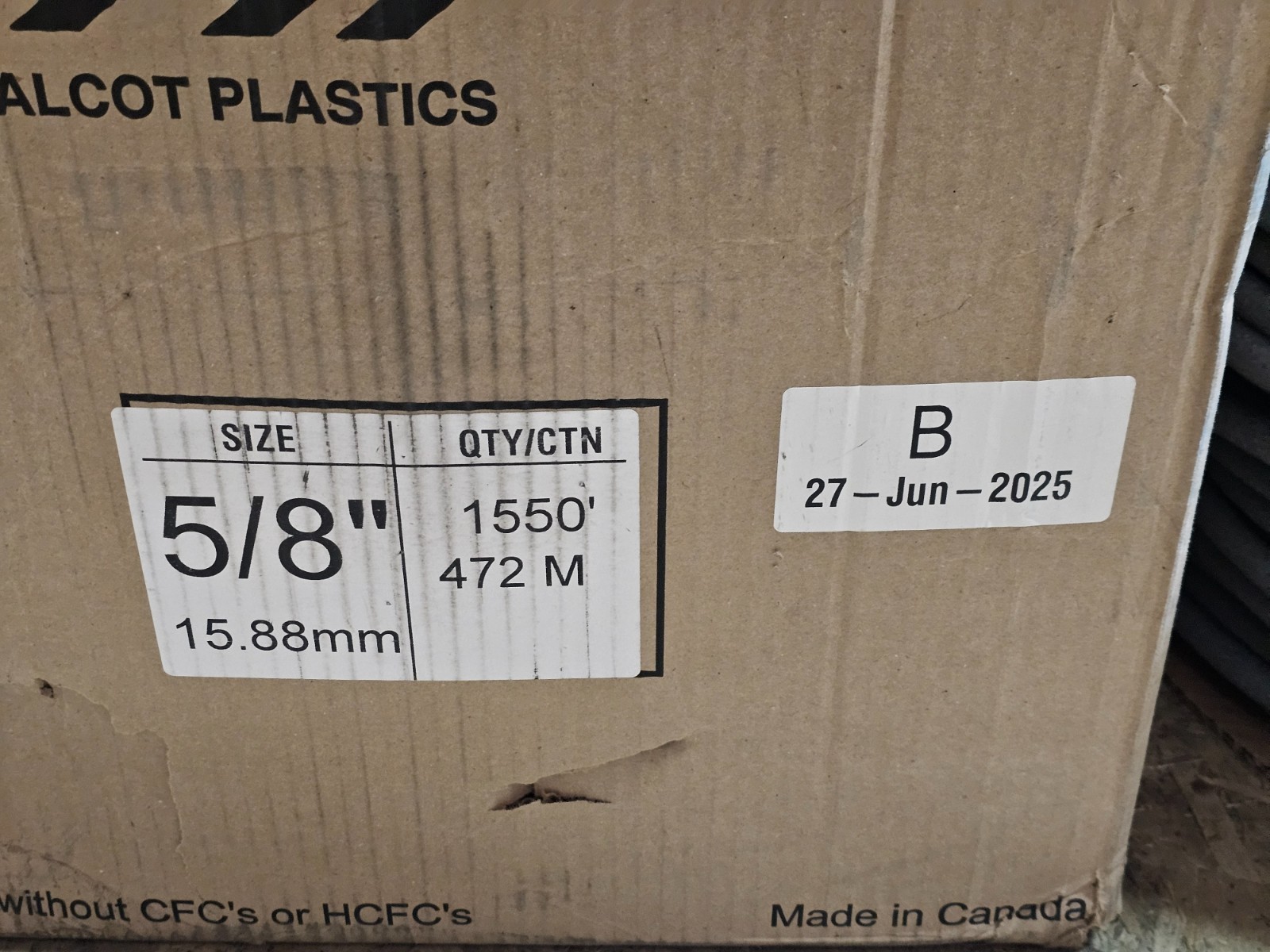 (QTY 2 ROLLS) Alcot Plastics Backer Rod 5/8″X1550′ Closed Cell Polyethylene Foam