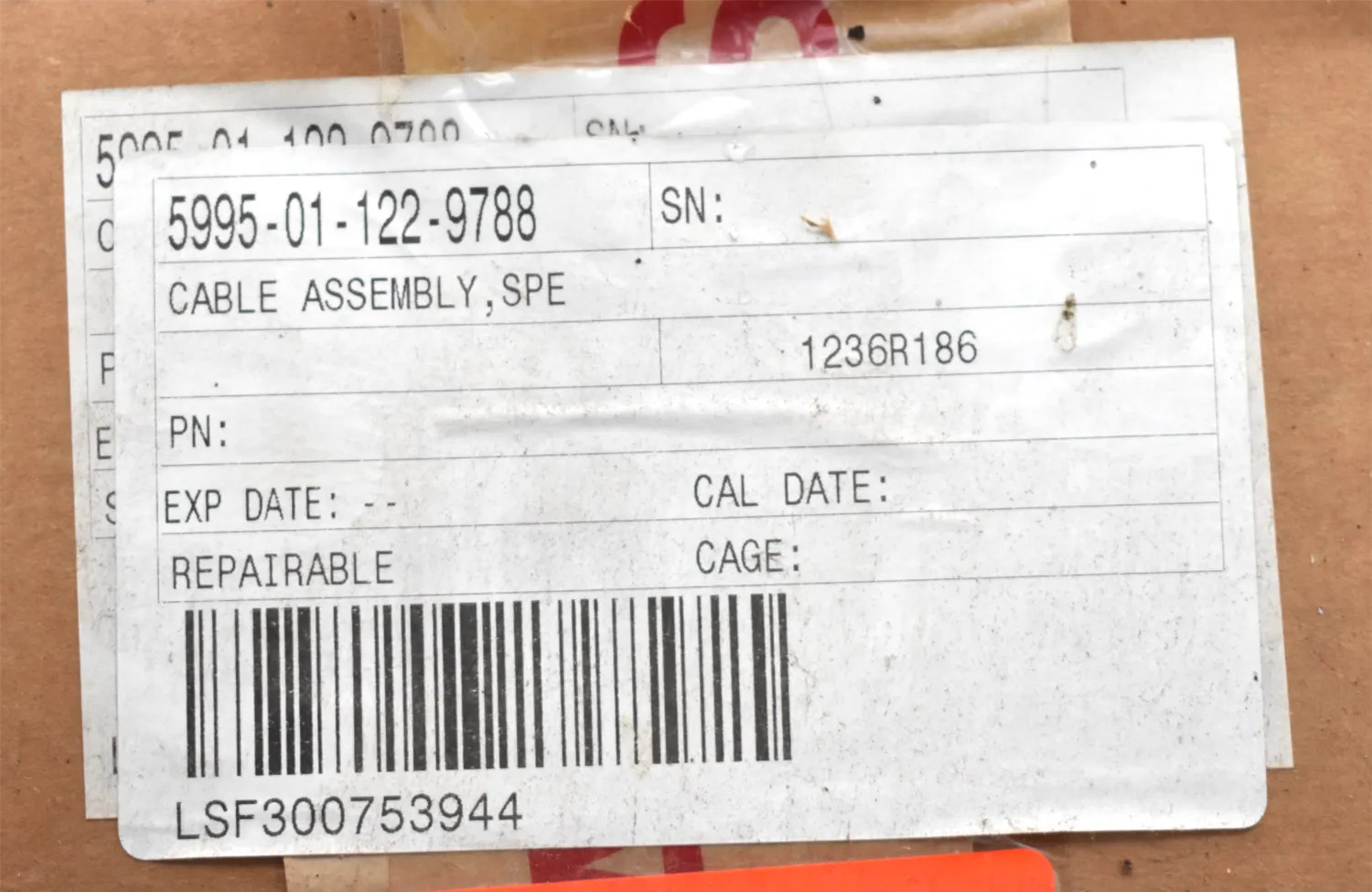 RAYTHEON CO 861195-3 CABLE ASSEMBLY