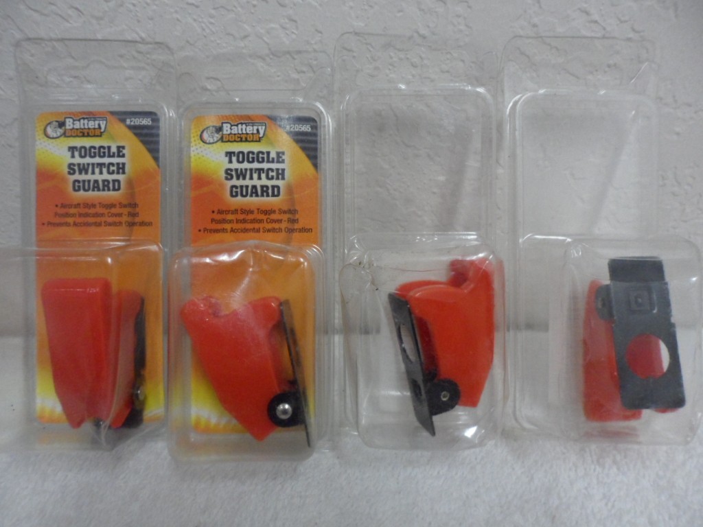 Lot of (4) BATTERY DOCTOR 20565 Toggle Switch Guard Cover, Switch Collar Mount