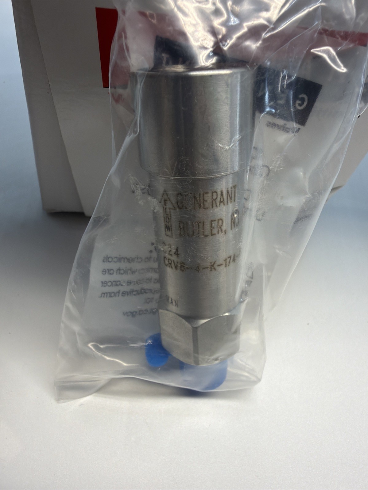 NEW Generant CRV8-4-K-174 SS Cryogenic Relief Valve 1/2″ FNPT X 1/4 MNPT 174 PSI