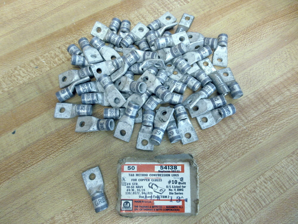 Thomas And Betts 54138 Compression Lug Terminal (Pack of 56)