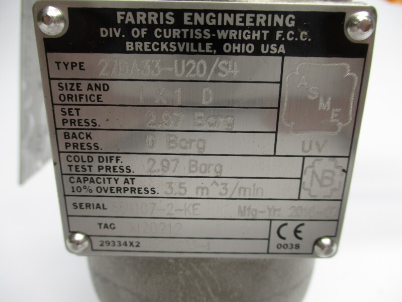 FARRIS ENGINEERING 27DA33-U20/S4 1″ NSNP