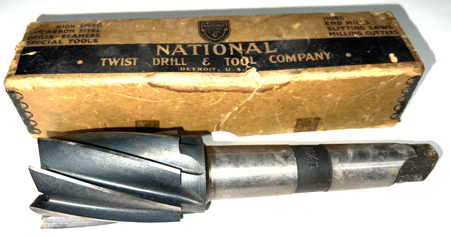 NATIONAL TWIST TAPERED END MILL NO. 9 3MT 8 FLUTE 1-3/4″ CUT DIA. 7-3/4″ OAL
