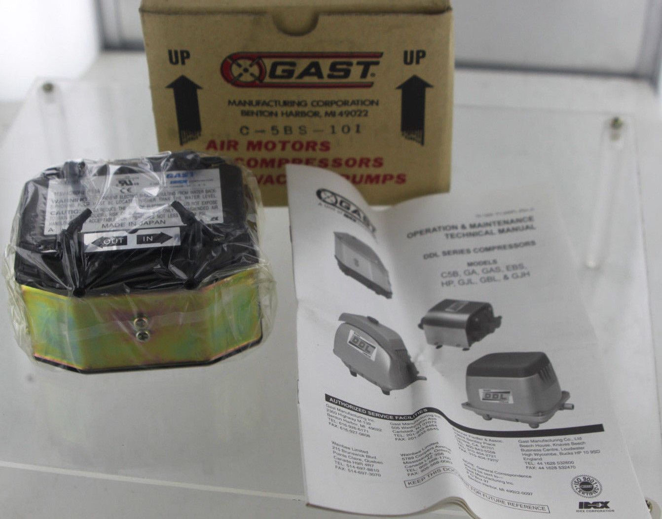 GAST C-5BS-101 AIR COMPRESSOR PUMP NEW