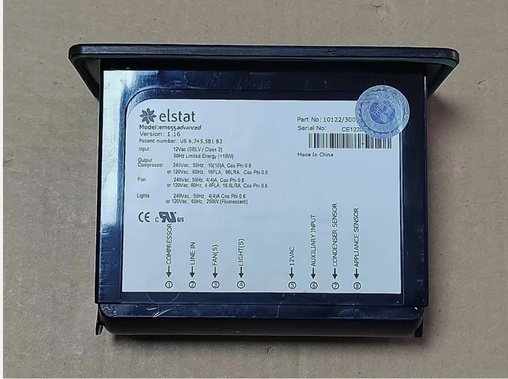 Elstat EMS55 Refrigerator Thermostatic Temperature Controller Part 10122-3001