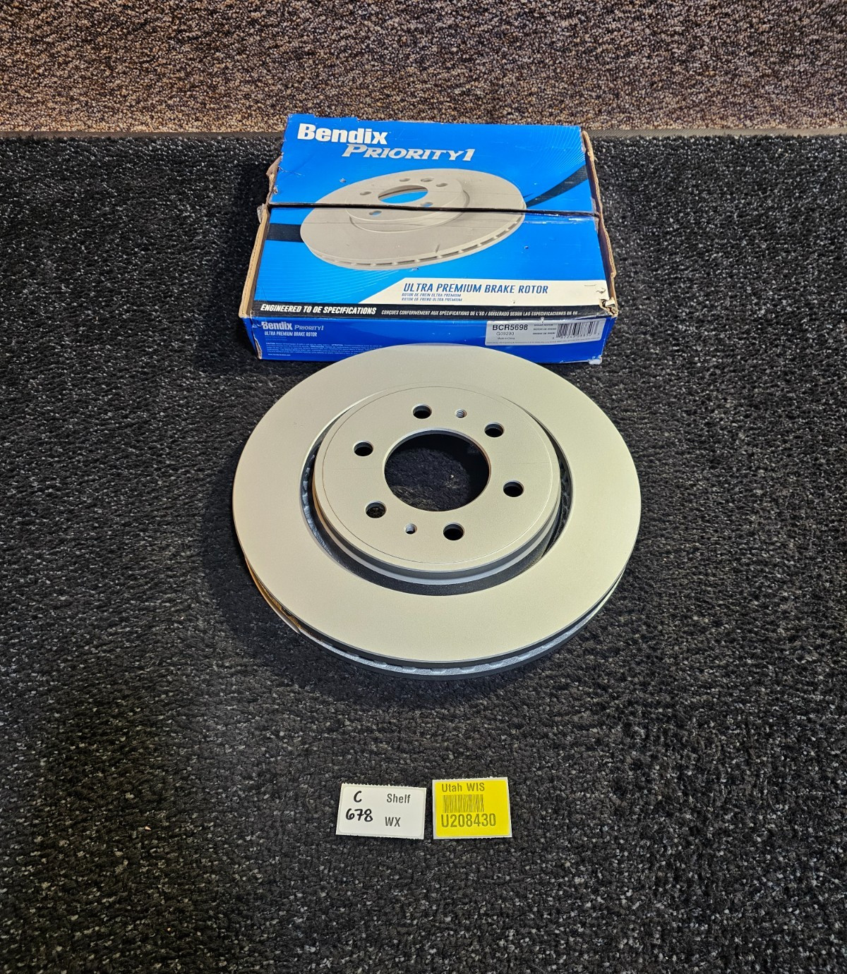 Bendix Priority1 BCR5698 Coated Front Brake Rotor for Ford Expedition 2021-2010