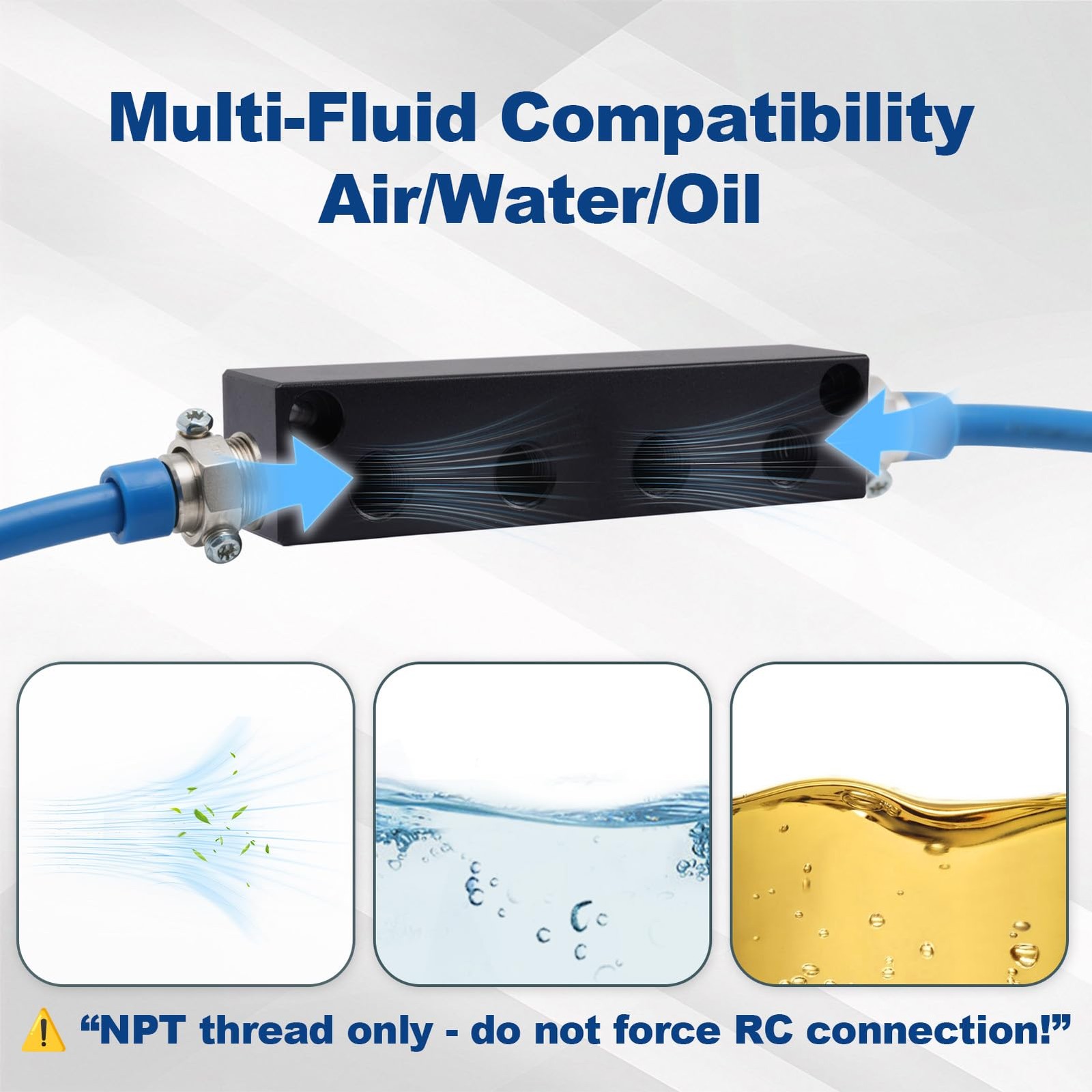 Air Manifold 1/4 NPT, Air Compressor Manifold, Air Hose Inline Manifold Block…