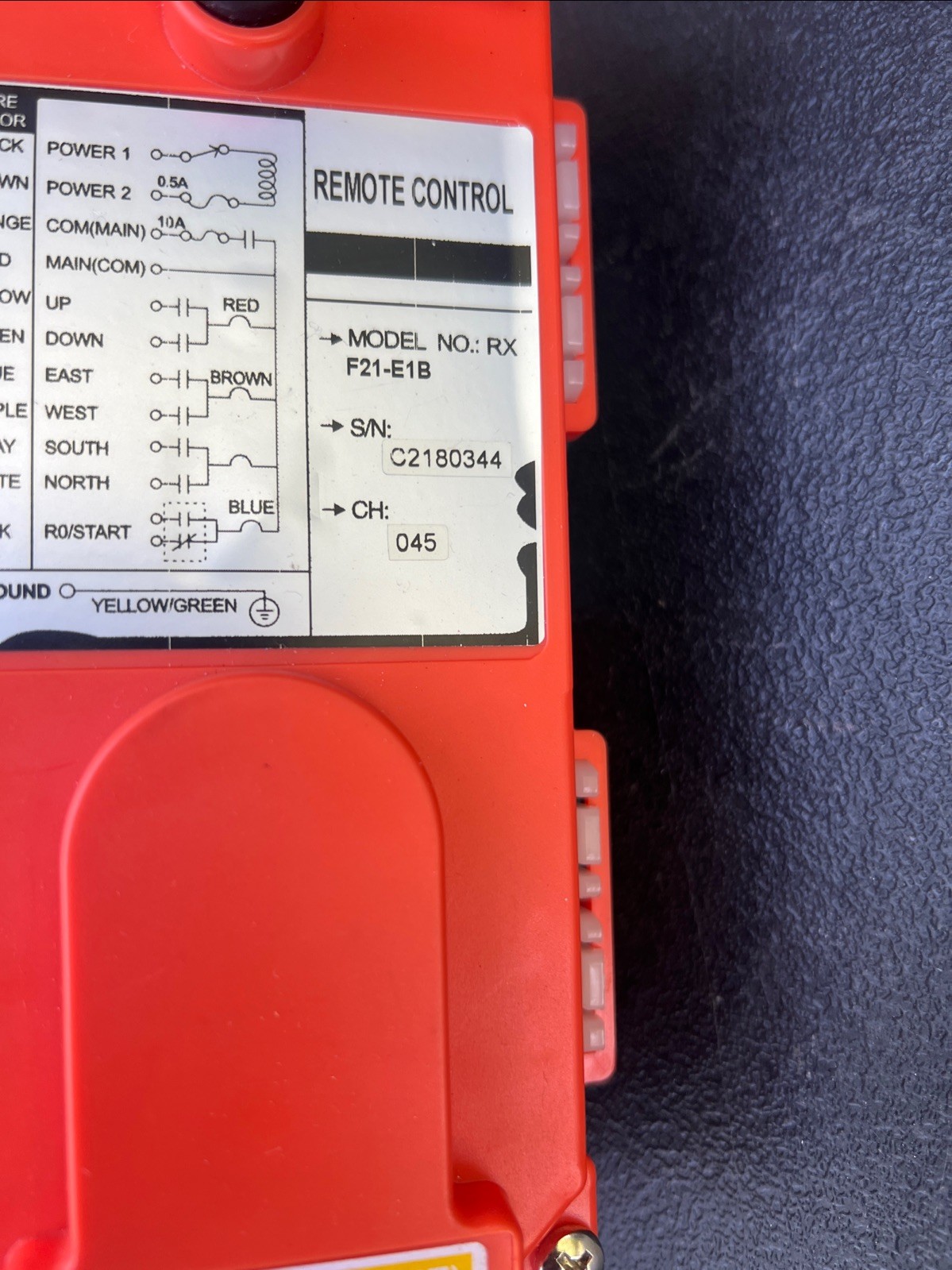 Telecrane RX F21-E1 B Remote Control Transmitter Only