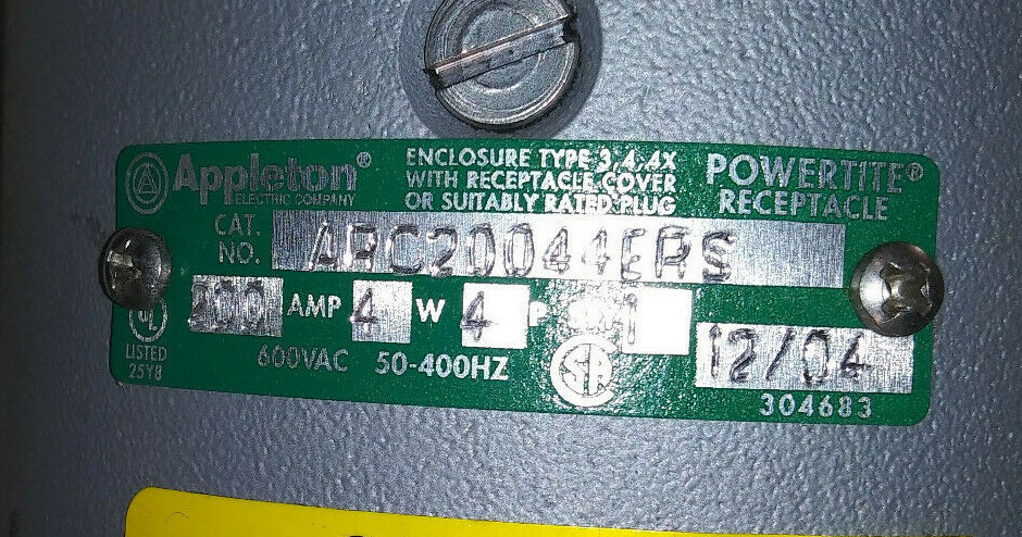 1 NEW APPLETON ARC20044ERS REVERSE SERVICE PIN SLEEVE CONNECTOR NNB *MAKE OFFER*