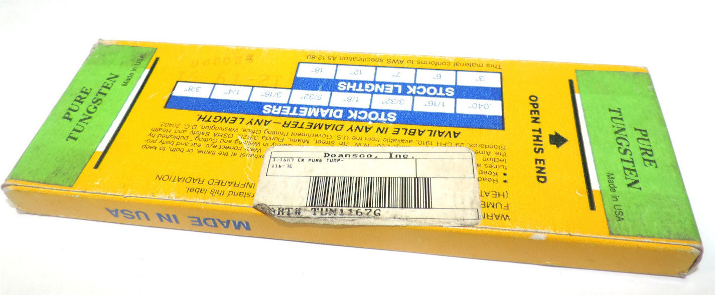 NEW OKI BERING TUN1167G TUNGSTEN ELECTRODES PACKAGE CONTAINS 10 ELECTRODES